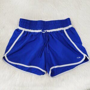 Women's Champion C9 Athletic Shorts Size M Medium Blue White
